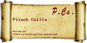 Pitsch Csilla névjegykártya