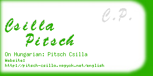 csilla pitsch business card